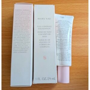 New Mary Kay Full Coverage Foundation Beige 300 Pink Cap NIB Full Size